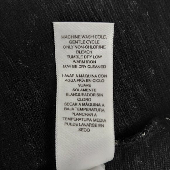 Chico's Short Sleeve Shift Dress Size XL Black Paisley Pullover Ruffle Sleeve - Picture 8 of 8